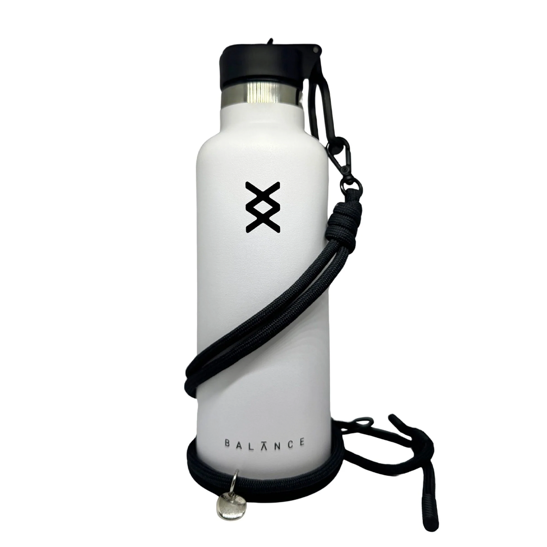 Cordão Multifuncional Balance x Aya Pitaya — Onyx Black | 2 em 1: pendura celular ou garrafinha