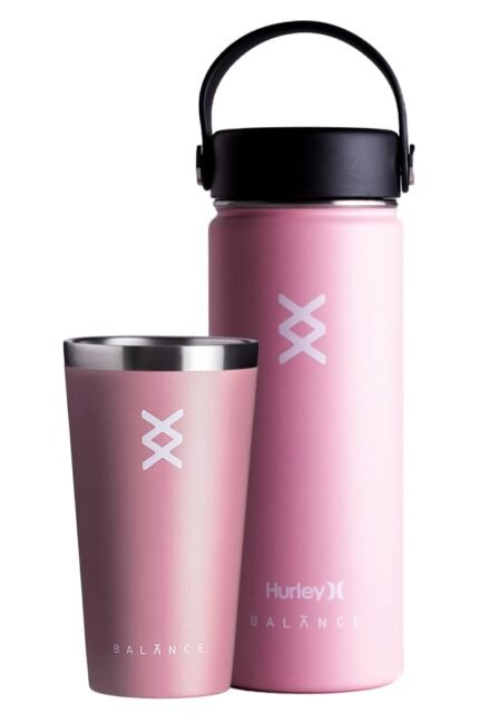 Garrafa 530ml Rosa Hurley + Copo 470ml rosa
